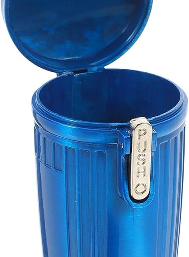 Windproof Pocket Ashtray With Keychain Portable Smokeless Cigarette Snuffer Container - Image 1