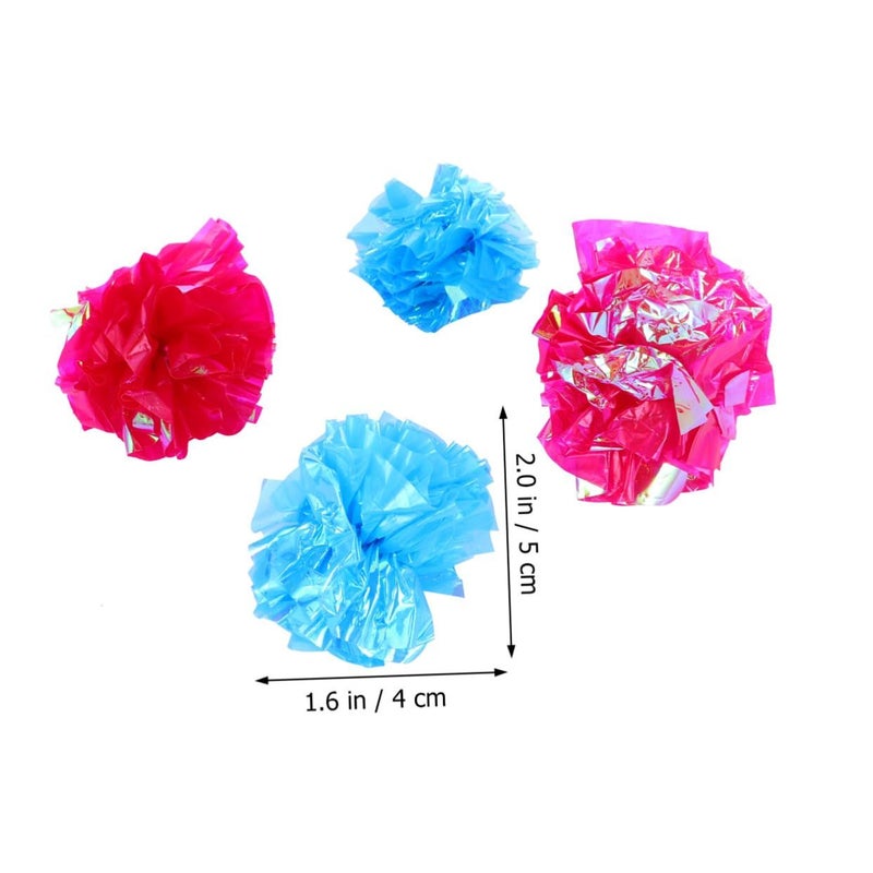 25 Pcs Crinkle Cat Paper Balls With Sound Effects Lightweight Interactive Play Toys For Indoor Cats Random Colors Mixed Multicolor - Image 3
