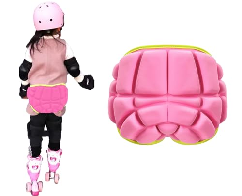 BODLYL Protective Butt Pad, Children Extreme Sports Hip Pad Butt Pads for Skating Roller Hockey Pants Kids Skate Pads Impact Shorts Snowboard Padded Shorts, Children Under 12 Years Old (Pink) - Image 1
