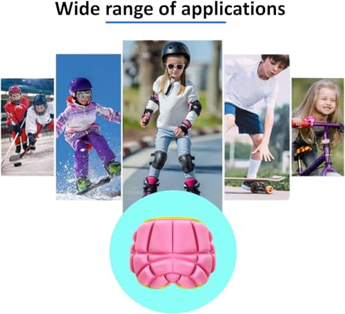 BODLYL Protective Butt Pad, Children Extreme Sports Hip Pad Butt Pads for Skating Roller Hockey Pants Kids Skate Pads Impact Shorts Snowboard Padded Shorts, Children Under 12 Years Old (Pink) - Image 3