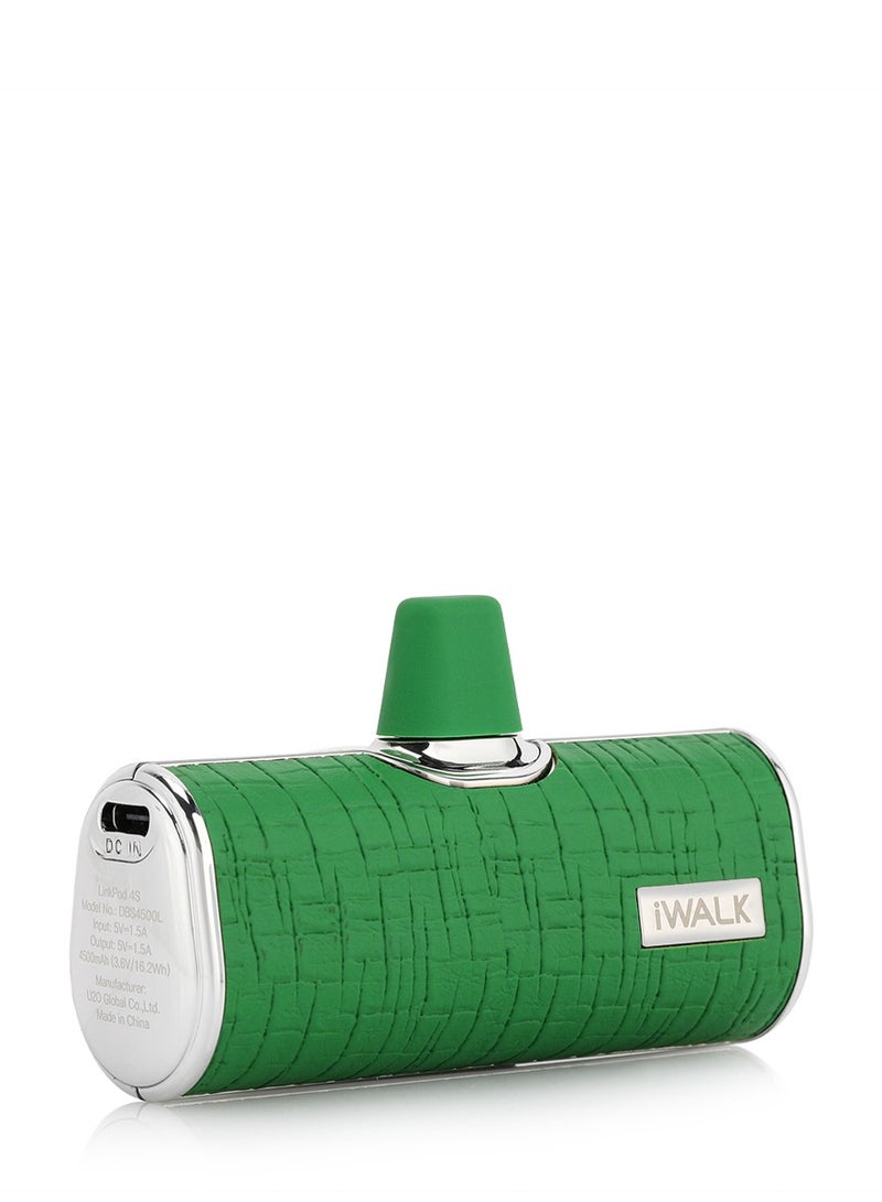آيووك بنك الطاقة المحمول الصغير iWALK بنك طاقة صغير محمول بسعة 4500 مللي أمبير في الساعة، جلد من النوع الخفيف-أخضر - Image 2