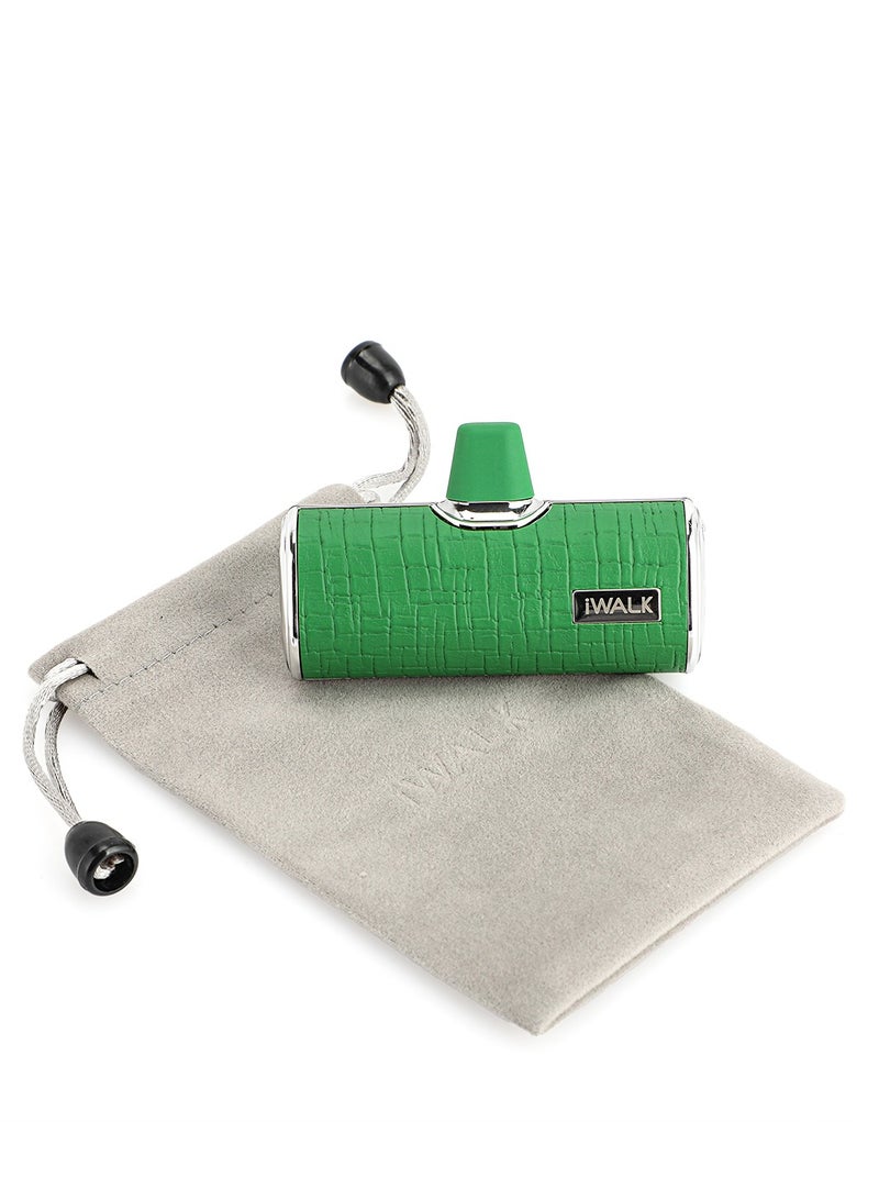 آيووك بنك الطاقة المحمول الصغير iWALK بنك طاقة صغير محمول بسعة 4500 مللي أمبير في الساعة، جلد من النوع الخفيف-أخضر - Image 3