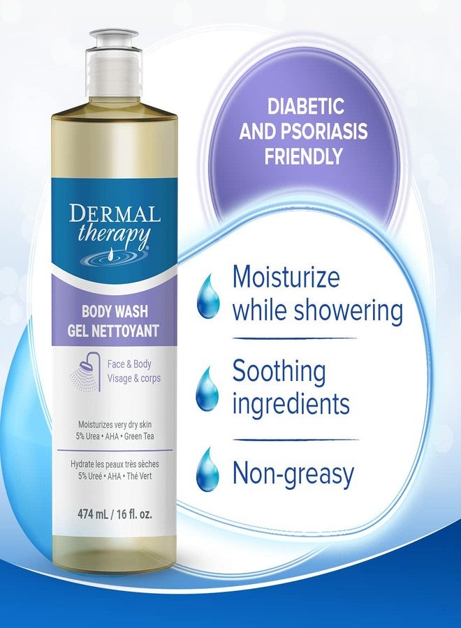 Dermal Therapy 2-in-1 Body Wash Moisturizing Cleanser - 5% Urea & AHA, Sulfate-Free - 16 Fl Oz / 474 ml - Image 3