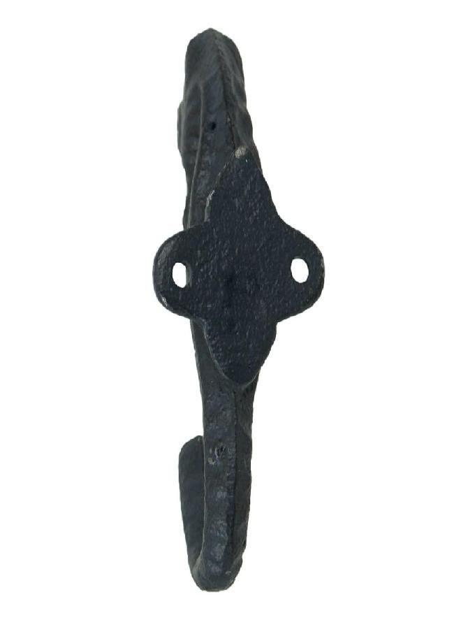 Zeckos Set of 4 Blue, White, and Coral Coastal Cast Iron Seahorse Decorative Wall Hooks Nautical Décor 5 Inches High - Image 1