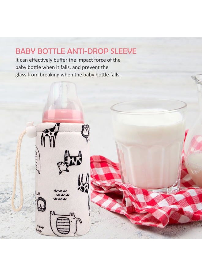 ULTNICE Baby Bottle Insulator Sleeve with String Warm Baby Bottle Cover Glass Nursing Bottle Feeder Bottle Warm Holder Pouch Infant - Image 2
