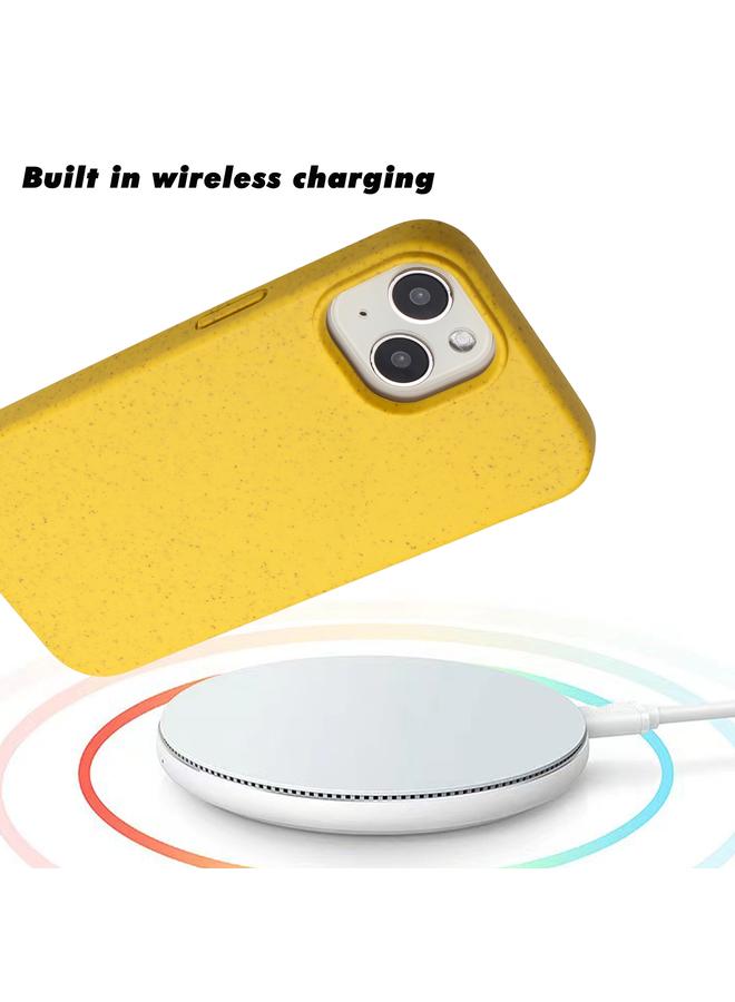 اس-توب جراب لهاتف iPhone 15 Plus مصنوع من مادة القش المغناطيسية MagSafe من القمح + جراب هاتف TPU - Image 5