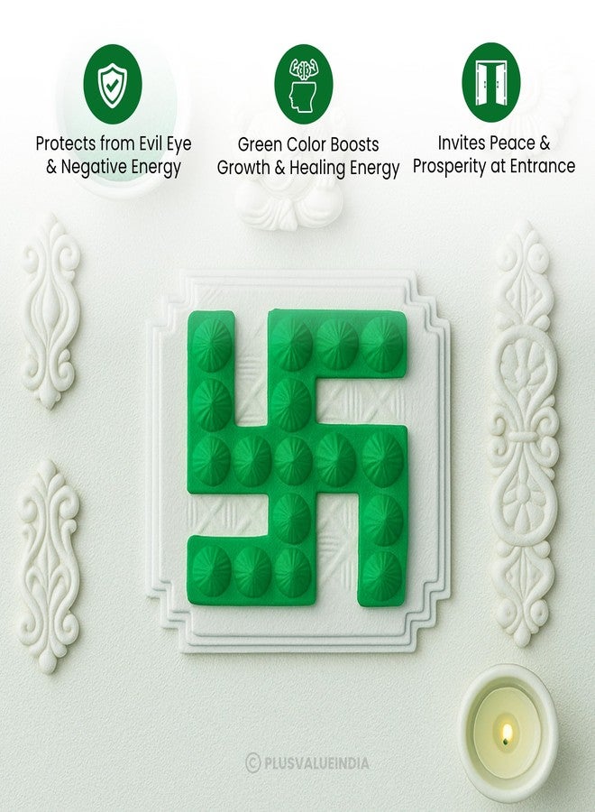 Plus Value Plastic Green Swastik Pyramid for Vastu Remedies Home Office Main Door Entrance Decor Cash Box Tijori (2.5 Inches, 2 Piece) - Image 5