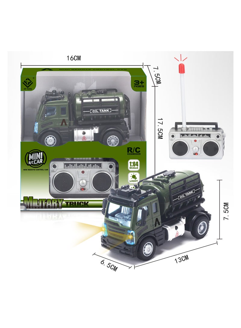 Little Story شاحنة عسكرية للأطفال مع جهاز تحكم عن بعد - أخضر - Image 4