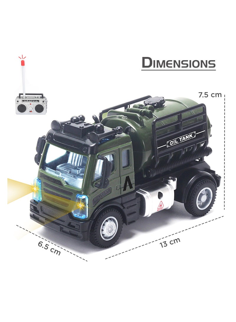 Little Story شاحنة عسكرية للأطفال مع جهاز تحكم عن بعد - أخضر - Image 5