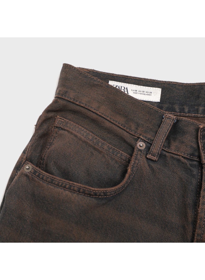 Zara men's Trendy Fashion Casual Comfortable Zip Straight Leg Jeans - Image 5