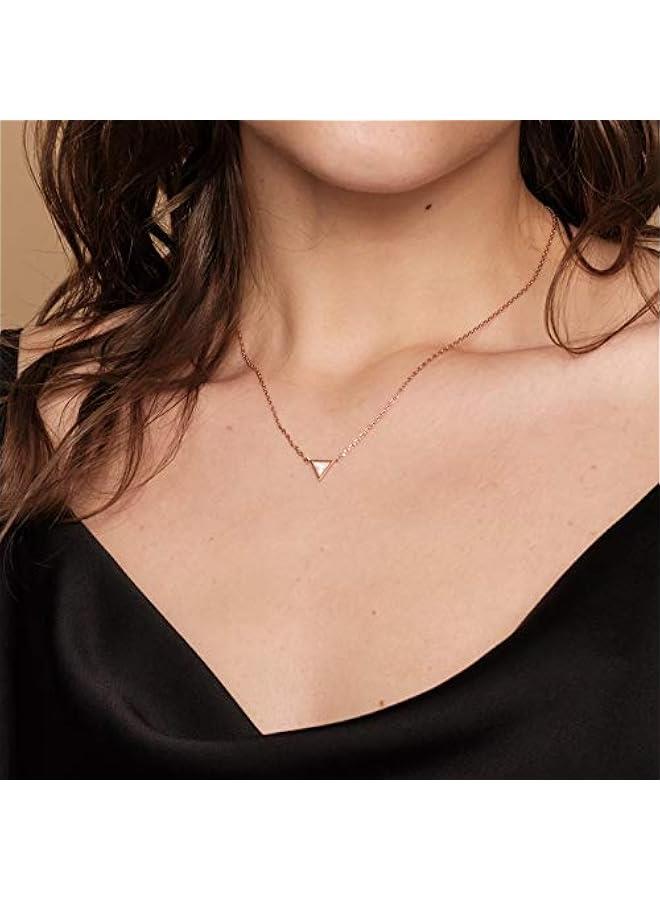 PAVOI 14K Gold Plated Opal Pendant Necklaces for Women | Created Opal Cubic Zirconia Dainty Necklace | erfly Round Triangle Antler Bar Pendants - Image 2