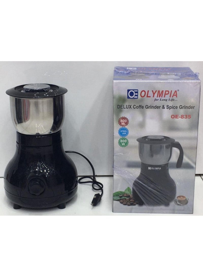 Olympia Delux Coffee Grinder and Spice Grinder Machine OE-835 800W Motor 800ml Stainless Steel Jar Fast Efficient Grinding for Home Kitchen Coffee Lovers Cooking Appliance Electric Durable Compact Powerful Reliable - Image 3