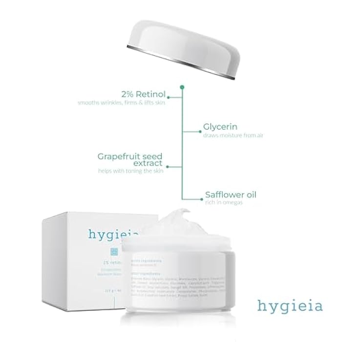 Hygieia + Encapsulated 2% Retinol Cream, 4oz – Liposomal Anti-Wrinkle Cream for Face, Neck & Body – Fast & Deep Cellular Absorption – Day or Night Cream for Firming, Lifting & Repairing Aging Skin - Image 3