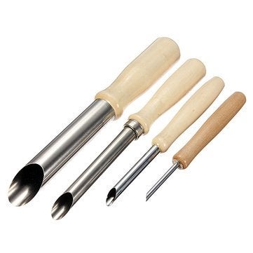 Generic 4 Pcs Round Hole Cutter Stainless Steel Circle Shaping Pottery Clay Sculpture Tools  - Image 1