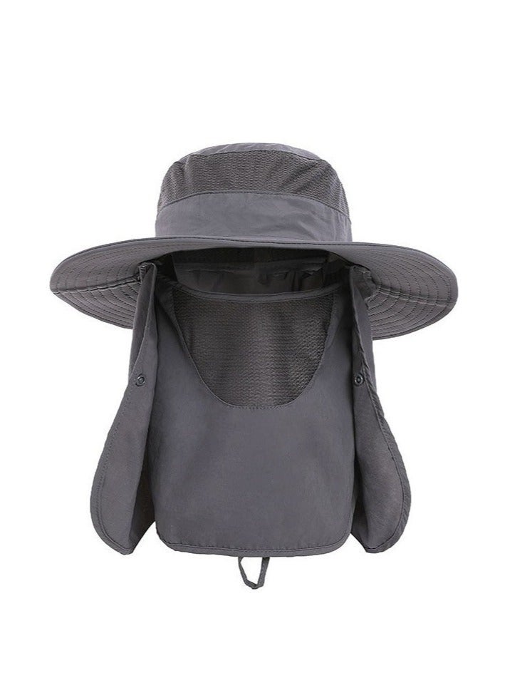 VIO Sun Hat for Men & Women, UPF 50+ Wide Brim Fishing Hat | Breathable Quick-Dry Bucket Hat with Removable Face Cover & Neck Flap | UV Protection Safari Hat for Hiking, Camping, Travel - Image 1
