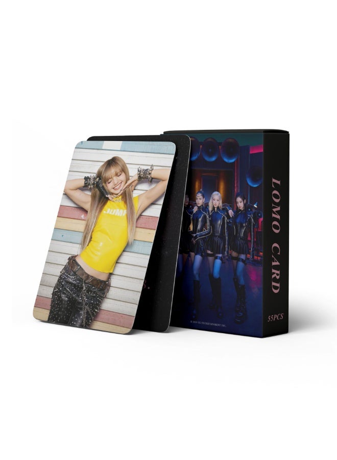 55 PCS BLACKPINK 9th Anniversary Photo Cards Set, Kpop Laser Lomo Cards, Small Collectible Cards for Fans Gift - Image 3