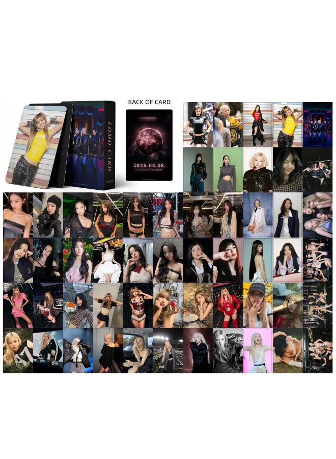 55 PCS BLACKPINK 9th Anniversary Photo Cards Set, Kpop Laser Lomo Cards, Small Collectible Cards for Fans Gift - Image 2