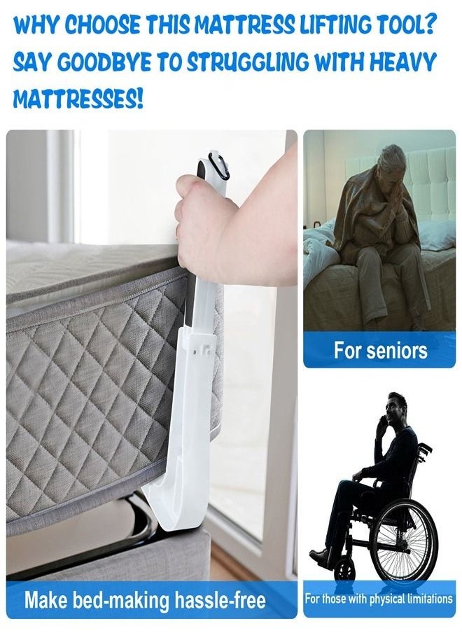 Generic - Mattress Lifting Tool Ergonomic Under Mattress Wedge Elevator Riser for Changing Sheets Mattress Lifter Tool Bed Made Easy Mattress Lifter Bed Making Tool - Image 1