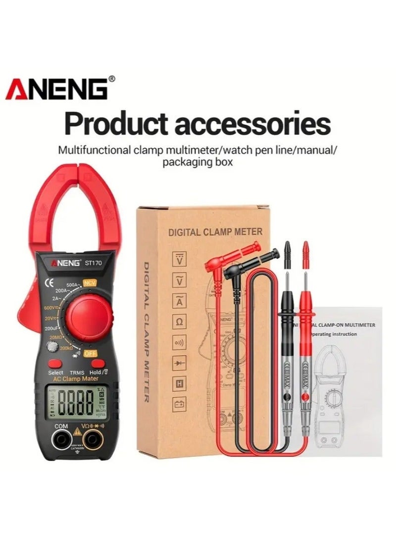 ANENG Digital Clamp Meter, Digital Multimeter, 600v Dc/Ac Voltmeter, Household Appliance Repair Supplies, 500a Ac Current Meter, Voltage and Current Tester - Image 1