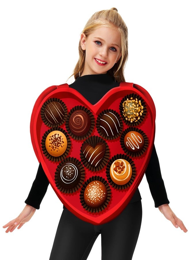 AOBUTE Girls Chocolate Box Heart Outfits Kids Valentine Day Candy Romatic Clothing Top - Image 1