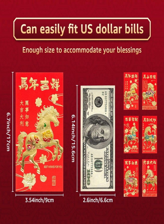 Easozoom 36PCS Cute 8 Shape Snake Chinese Red Envelopes Lunar New Year 2025 Lucky Money Hong Bao Gift for Spring Festival, 4.5×3.15 Inch-HB1 - Image 3