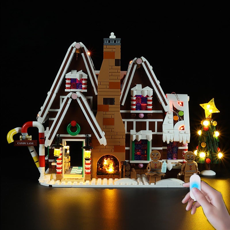BrickSoul LED Light Up Kit Compatible with Lego Christmas Creator Expert Gingerbread House 10267 Set Upgraded Touch Version with Brightness Adjustment Lighting Accessories Not 10267 Building - Image 3