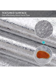 Hihonor Kitchen Backsplash Wallpaper Stickers, Stickers Self Adhesive Aluminum Foil Oil Proof Waterproof Stove Sticker (40*300cm, Orange Peel Pattern)  - Image 3