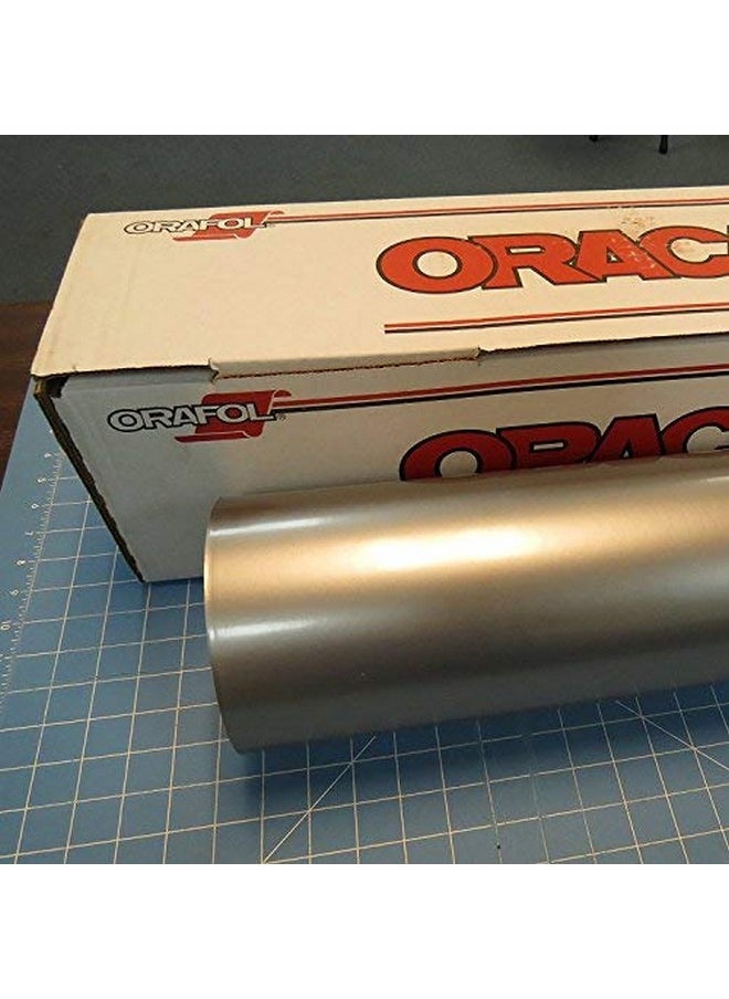 ORACAL 24 X 10 Ft Roll Of Glossy 651 Silver Gray Metallic Vinyl For Craft Cutters And Vinyl Sign Cutters 