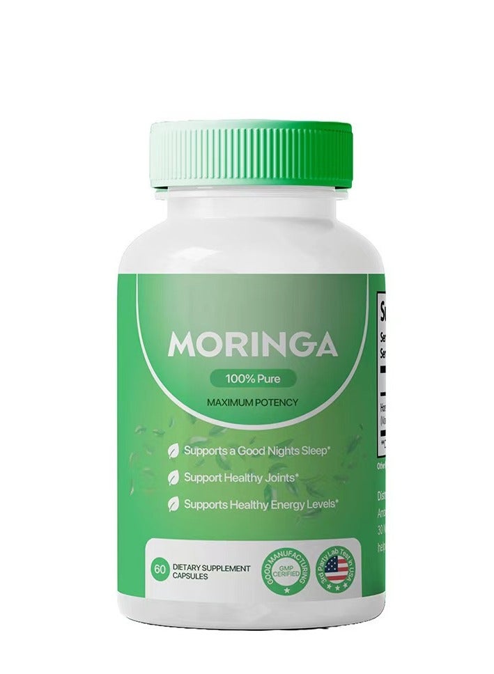 مورينجا كبسولات المورينجا (60 كبسولة دولية) لدعم المناعة وصحة الأمعاء والفيتامينات - Image 1