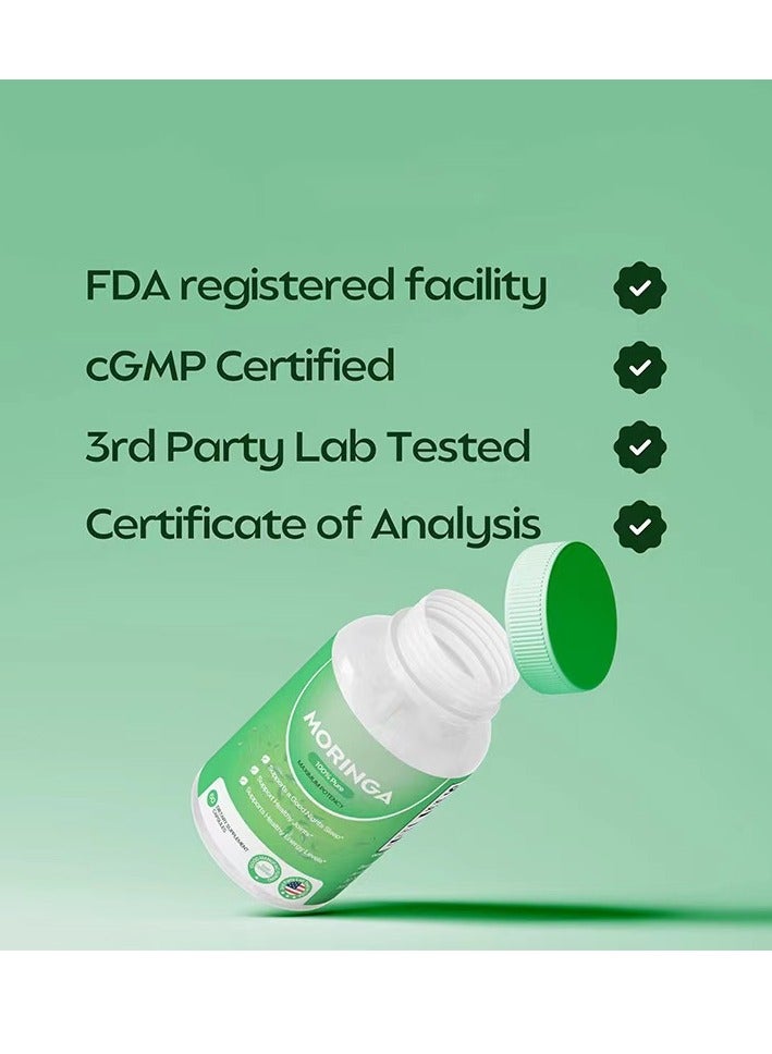 مورينجا كبسولات المورينجا (60 كبسولة دولية) لدعم المناعة وصحة الأمعاء والفيتامينات - Image 4