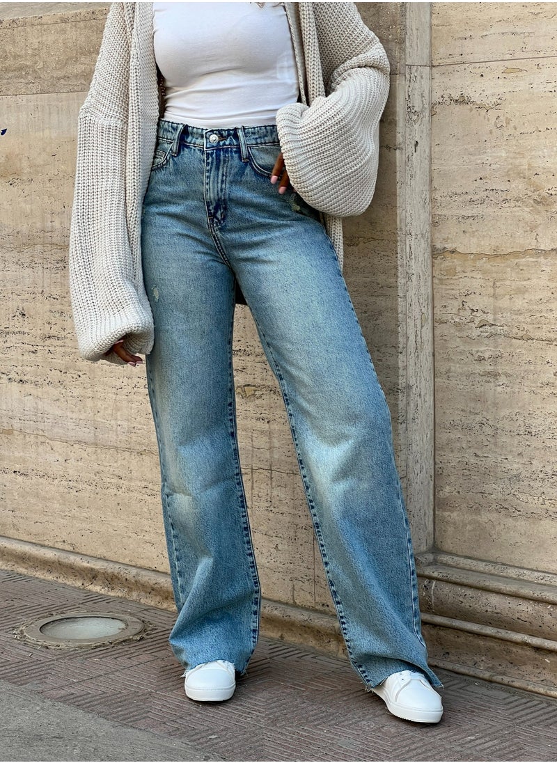 Pavo - Light Blue straight leg jeans - Image 1