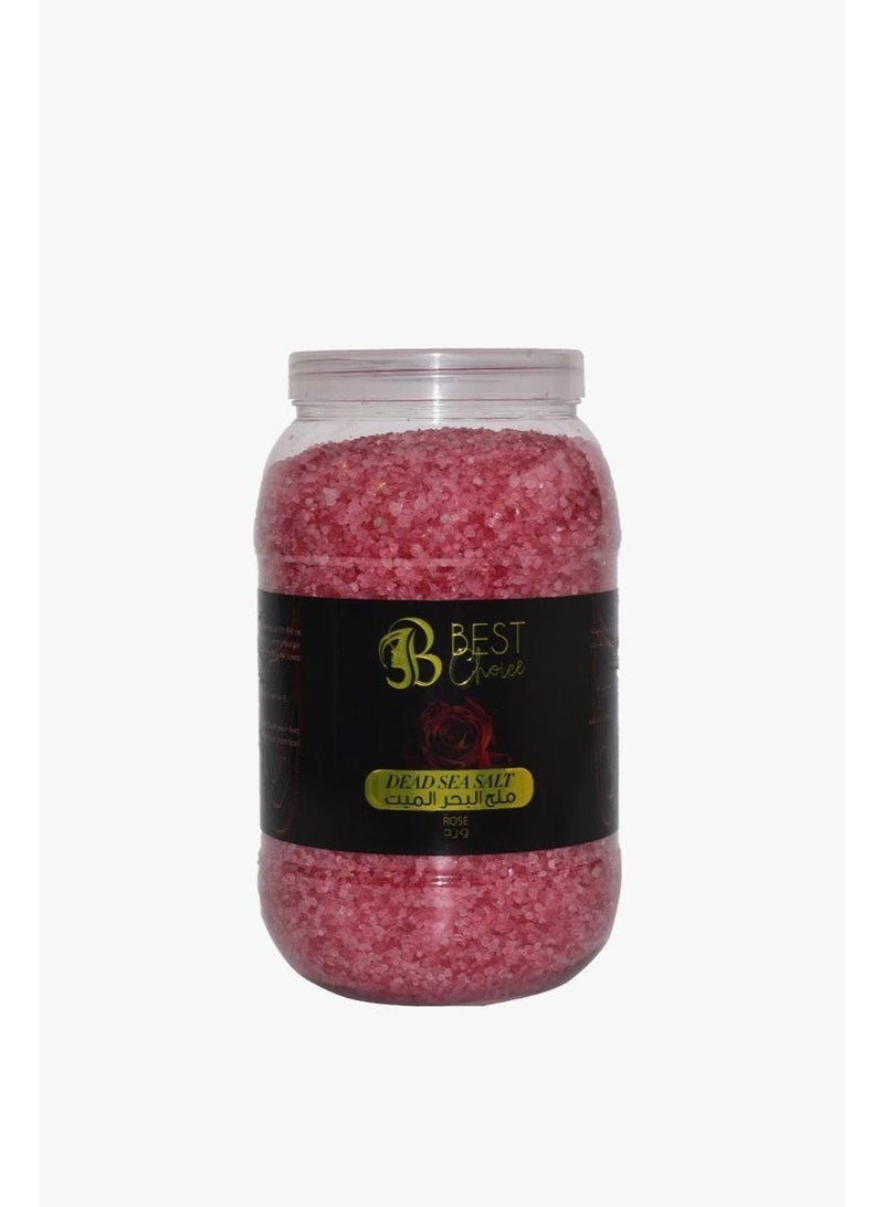 Best Choice Dead Sea Salt Premium Natural Bath Salt 5Kg Jar for Skin Body Hair Care and Relaxation - Rose - Image 1