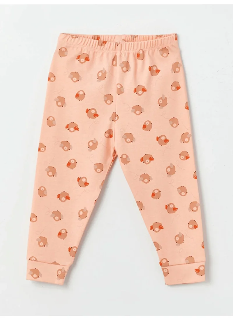 Luggi Baby Basic Bird Patterned 2-Pack Baby Girl Bottoms Without Booties 3 Months-3 Years