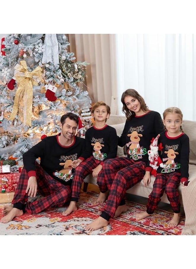 TAPIT Christmas Family Matching Pajamas Classical Nightwear Sleepwear Sets Long Sleeve Pjs for for Adults Kids and Baby Holiday Xmas Sleepwear Set (Dog zise)  - Image 3