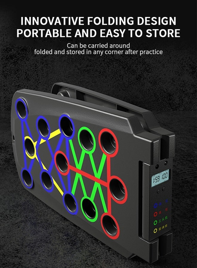 GROIC Push-Up Board with Automatic Counting, Portable Home Workout Equipment, Foldable Push-Up Board, Home Gym Equipment, Pectoral Abs Training Equipment with Pull Rope - Image 3