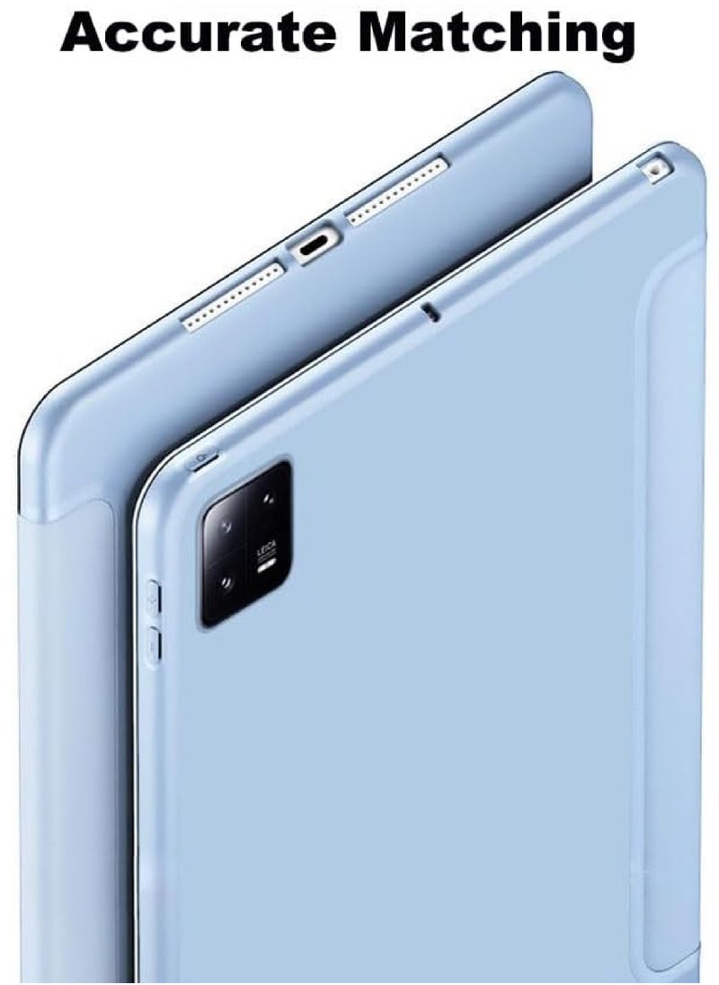 روك بو حافظة لجهاز Xiaomi Mi Pad 6/Mi Pad 6 Pro مقاس 11 بوصة 2023، غطاء حماية ذكي خفيف الوزن ثلاثي الطيات مع حامل متعدد الزوايا، حافظة إيقاظ ونوم لجهاز Xiaomi Pad 6 مقاس 11 بوصة/Xiaomi Pad 6 Pro مقاس 11 بوصة 2023  - Image 5