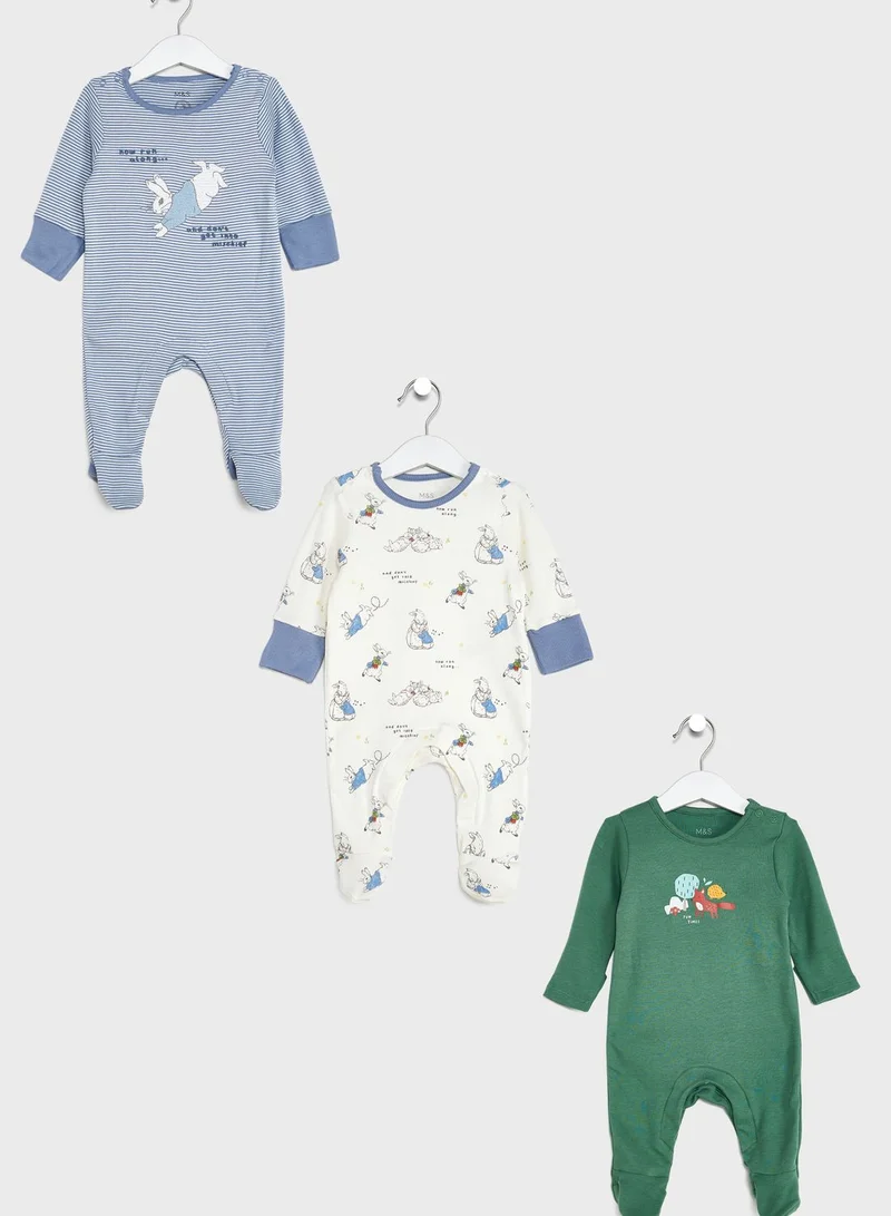 Marks & Spencer Infant 3 Pack Assorted Onesies