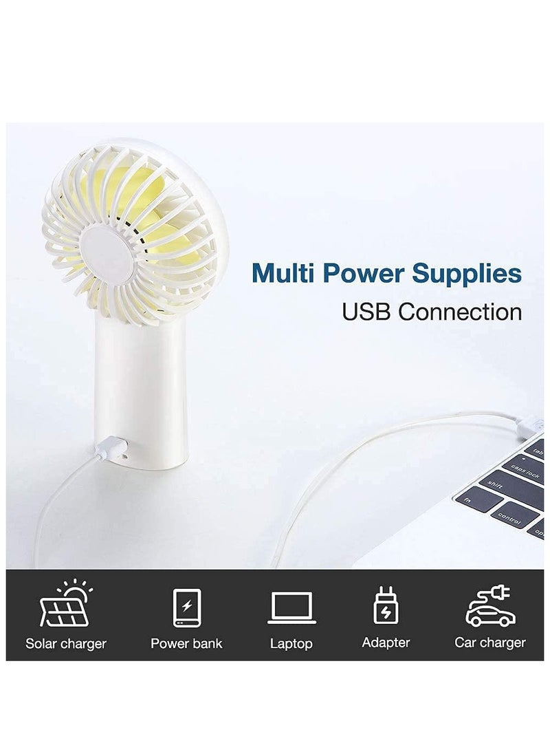 JISULIFE - JISULIFE Handheld Fan 4000mAh Portable Fan with USB Rechargeable Small Personal Fan Capable for 5-20H Working Time Battery Operated Hand Fan with 3 Speeds - Image 1