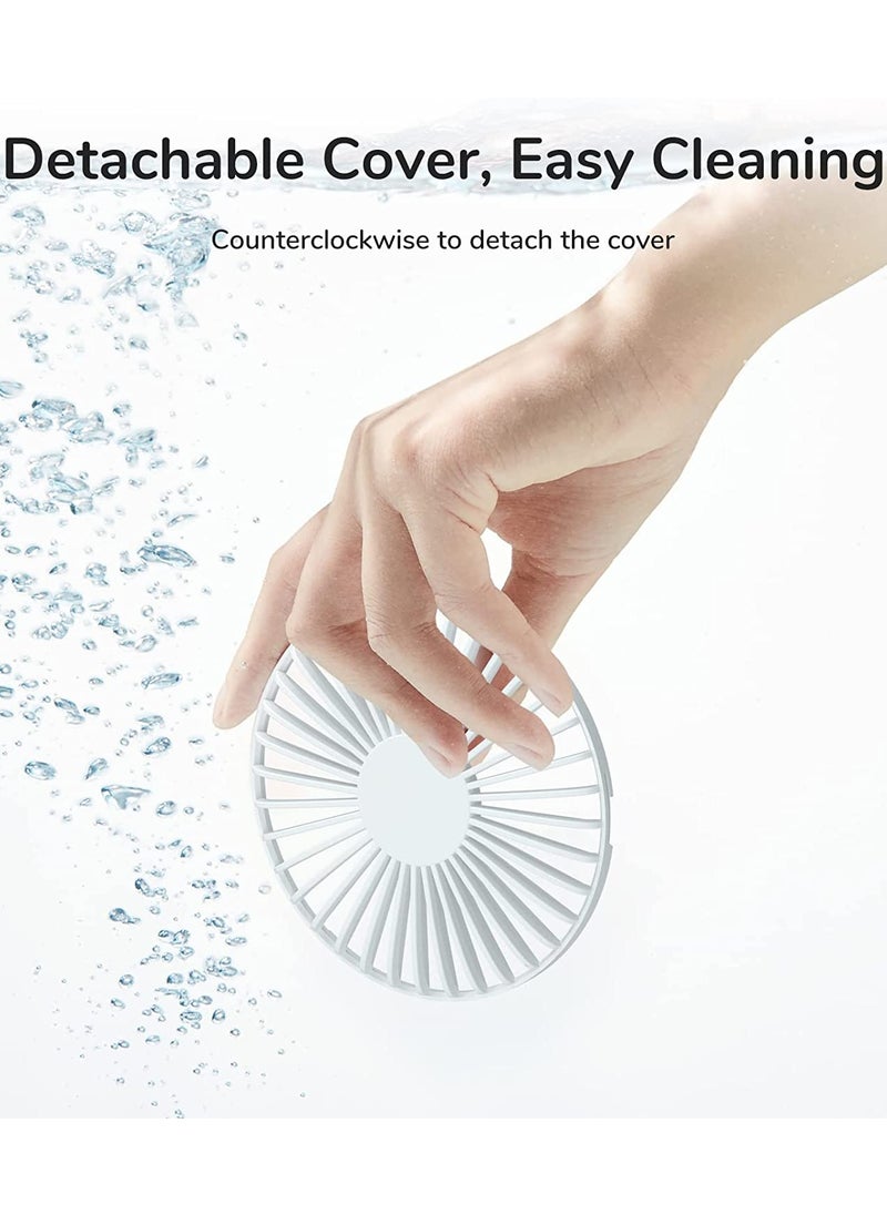 JISULIFE - JISULIFE Handheld Fan 4000mAh Portable Fan with USB Rechargeable Small Personal Fan Capable for 5-20H Working Time Battery Operated Hand Fan with 3 Speeds - Image 1