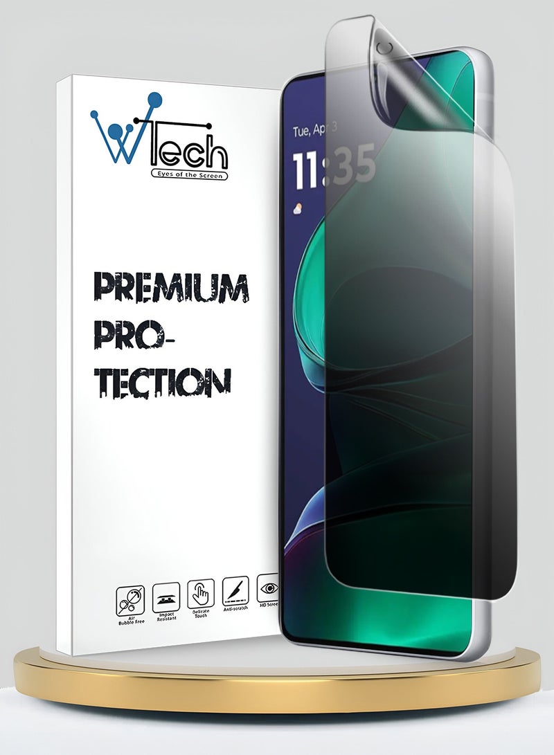 Wtech Motorola Edge 60 Stylus 5G 2025 Premium Hydrogel Anti Spy / Anti Privacy Film Thin and Flexible Screen Protector (MSHFMP) - Clear - Image 1