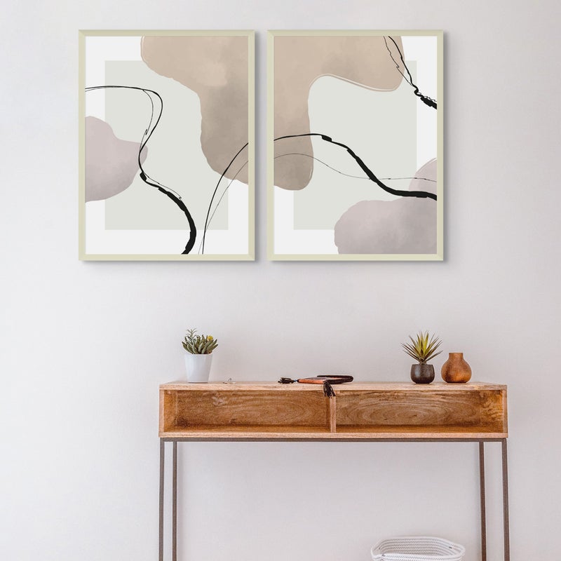 Art Decor Framed Fine Art Portrait Print of Modern Abstract Wall Art Contemporary Minimal Prints for Living Room Bedroom Office - Image 2