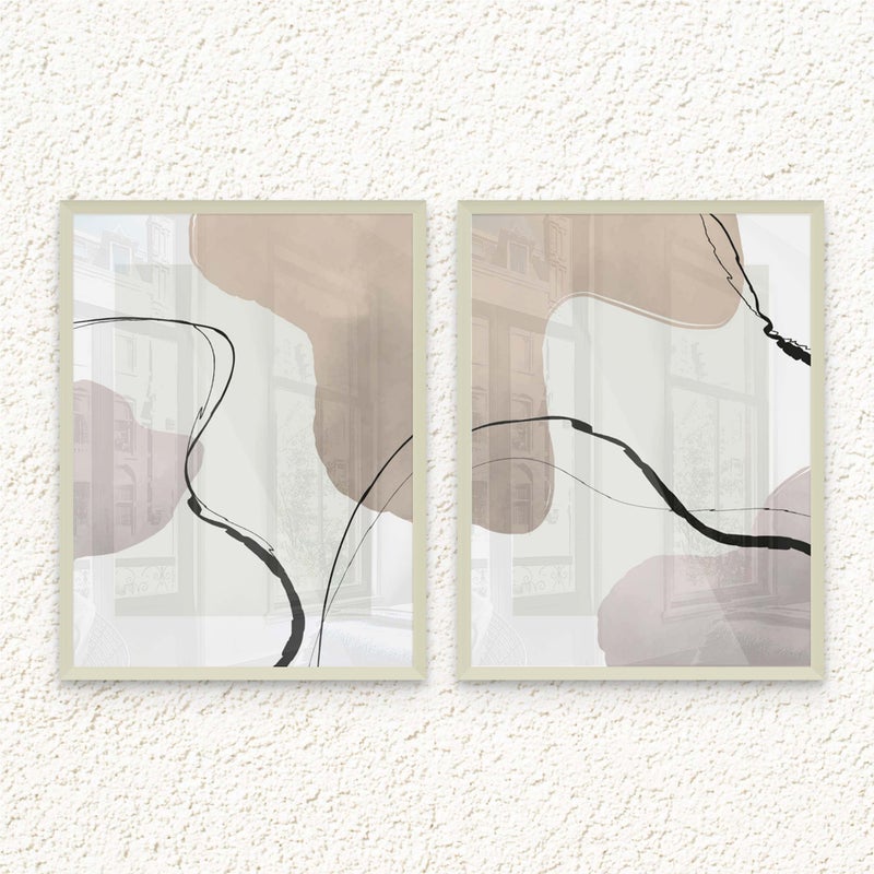 Art Decor Framed Fine Art Portrait Print of Modern Abstract Wall Art Contemporary Minimal Prints for Living Room Bedroom Office - Image 1