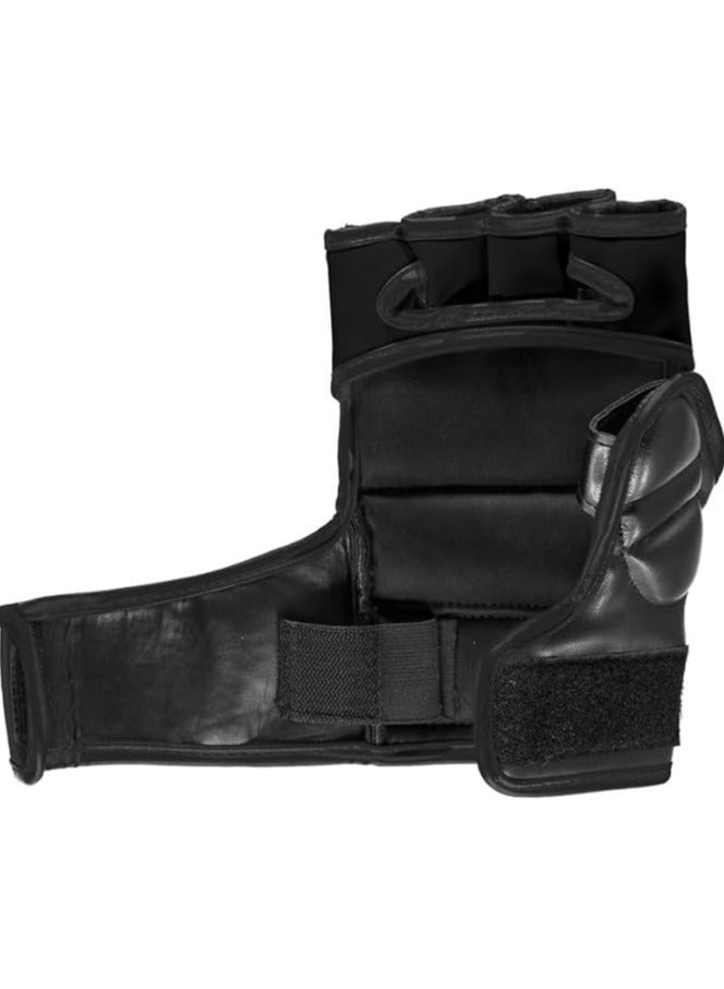 Sanabul  Essential MMA Gloves for Men and Women | Professional Fight Gloves for Sparring, Grappling, and Bag Training | Trusted by Pro Fighters (Black/Blue, Small/Medium) - Image 4