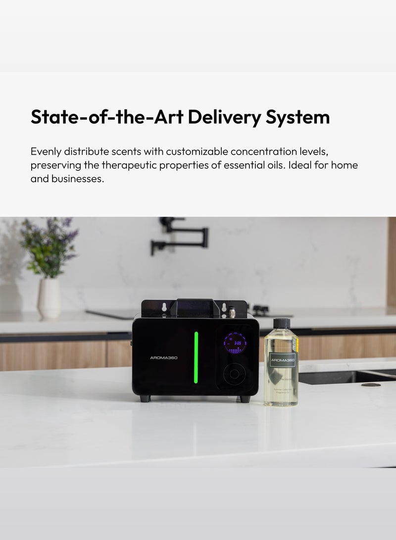 أروما 360  ناشر عطر ميوزيوم 360 إكس إل - يعمل بالزيت المعطر لكامل المنزل بنظام HVAC بدون حرارة أو ماء - بخاصية عداد زمني - تغطية 3000 قدم مربع  - Image 5