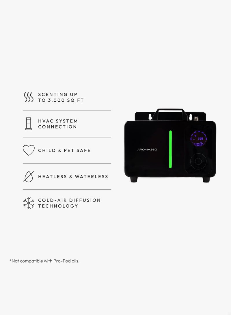 أروما 360  ناشر عطر ميوزيوم 360 إكس إل - يعمل بالزيت المعطر لكامل المنزل بنظام HVAC بدون حرارة أو ماء - بخاصية عداد زمني - تغطية 3000 قدم مربع  - Image 3