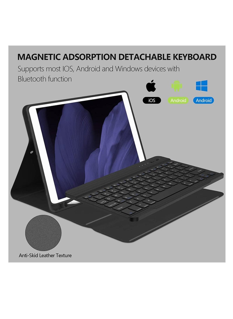 Generic - iPad Keyboard Case 9.7 inch Compatible with iPad 6th Generation iPad 5th Generation iPad Pro 9.7 inch iPad Air 2 iPad Air Protective Folio Cover with Wireless Bluetooth Keyboard -Black - Image 1