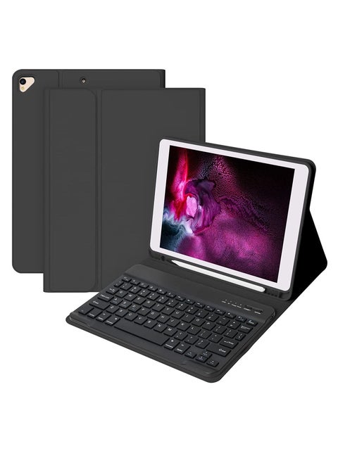 iPad Keyboard Case 9.7 inch Compatible with iPad 6th Generation iPad 5th Generation iPad Pro 9.7 inch iPad Air 2 iPad Air Protective Folio Cover with Wireless Bluetooth Keyboard -Black