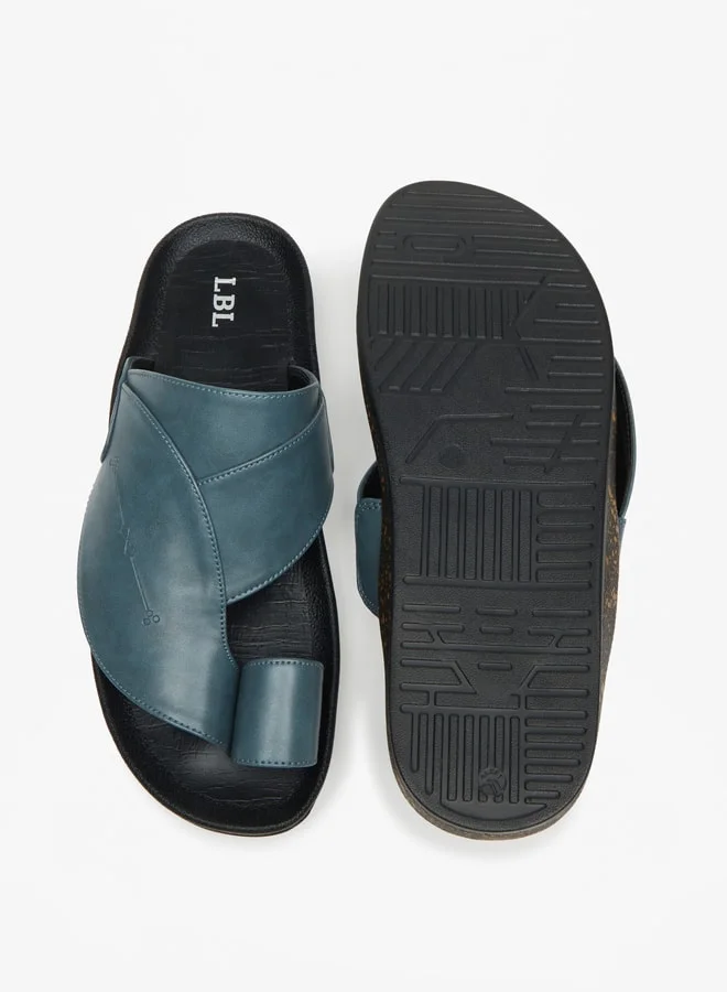 LBL by Shoexpress Men Solid Slip-On Arabic Sandals with Toe Loop