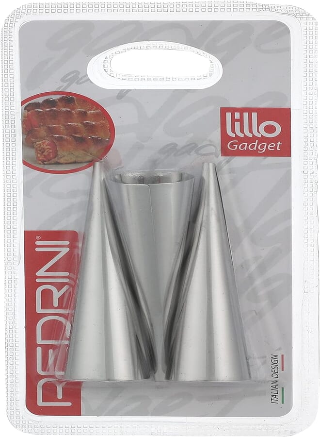 PEDRINI Moulds 3 Small Cream Horn,S.Steel