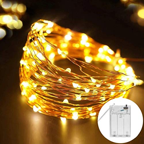 Desidiya 3AA Battery Powered Copper String Decorative LED Fairy Lights Warm White, 10 Meters, 100 LED's (Pack of 1) - Image 4